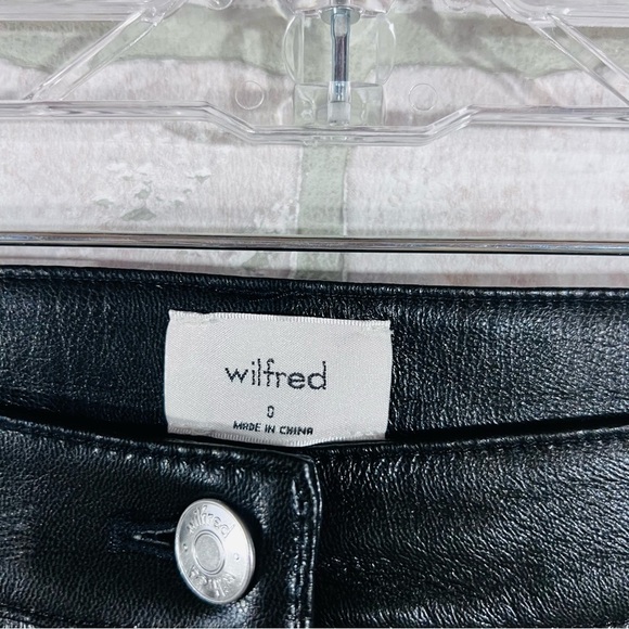 Aritzia Wilfred The Melina High Waist Straight Leg Faux Leather Pants Size 0 - Picture 8 of 10